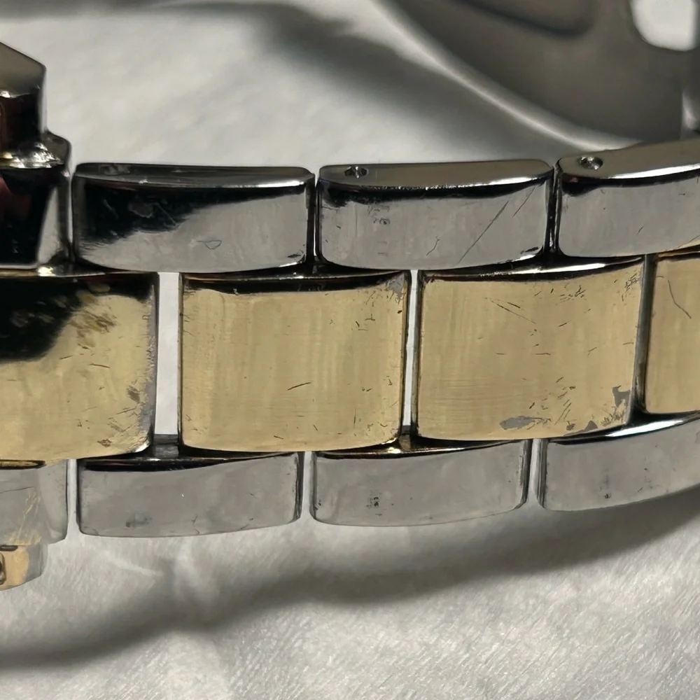 I.N.C. Crystal Bezel Two Tone Watch Women’s Silver Gold Stainless Steel Dial INC
